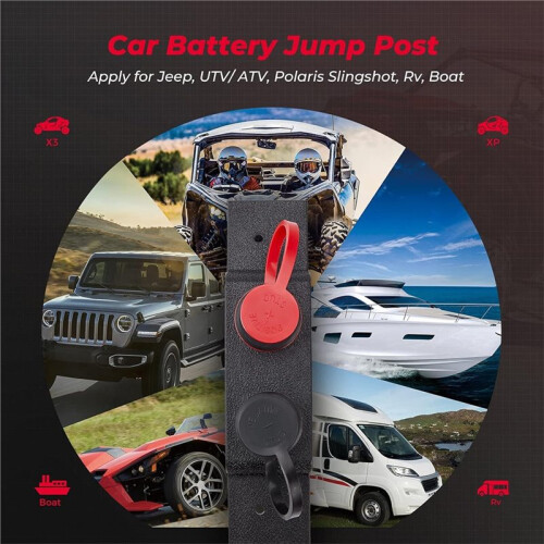 Battery Terminal Relocation Kit Car Battery Jump Post  Relocation Kit Remote Battery Charging Tool 1