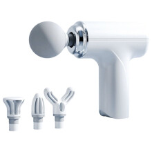 A Portable Electric Fascia Massage Gun, 4 Replaceable Massage Heads, 6-Speed Mode Adjustment, Deep Tissue Impact Muscles