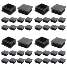 40 Pcs Plastic Square Blanking End Cap Tubing Tube Inserts 38mm x 38mm
