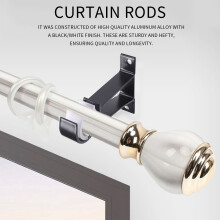 18Pcs Curtain Rod Bracket Set Single Hole Small Curtain Rod Hooks for Wall Heavy Duty Curtain Drapery Rods Black