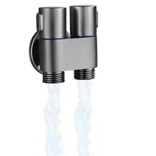 2X  Multi-Function Faucet Brass 1 Into 2 Out Dual Control Washing Machine Chrome Tap for Washing Machine A 1