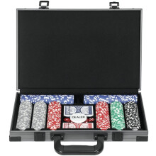 Poker Set Case with 400 Chips, Cards, Dice and Dealer Accessories