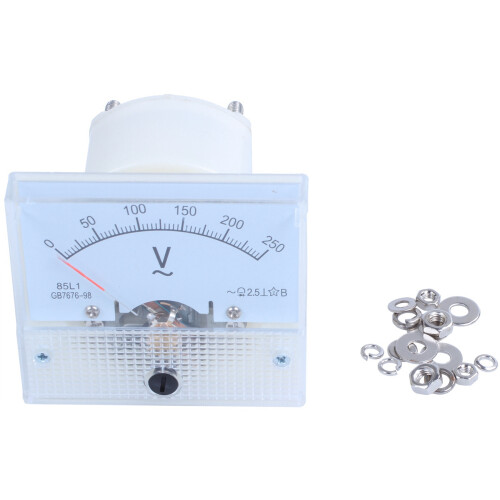 2X Analog 85L1 AC 250 V Panel Meter Voltmeter Measuring Device Installation Equipment 2