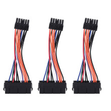 3X PSU ATX 24Pin Female to 12Pin Male Power Supply Sleeved Cable Cord 18AWG Wire for Q87H3-AM Q87H3 AM Q87