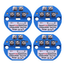 4X RTD PT100 Temperature Transmitter DC24V Minus 50 - 100 Degree Output 0-10V