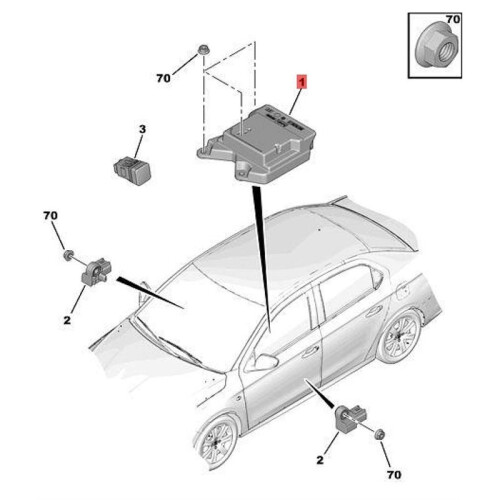 Car Car Control Box Safety Module 9807575680 for  301 Citroën Elysée Security Control Box 1