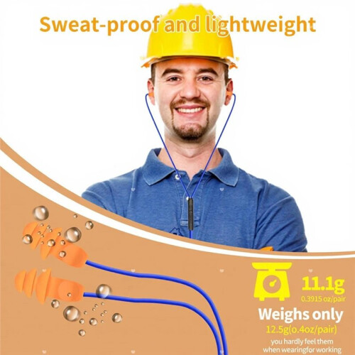 Work Earbuds,USB Type C Wired Headphones with in- Control and Mic,Noise Reduction for Work Construction, Lawn Mowing 1