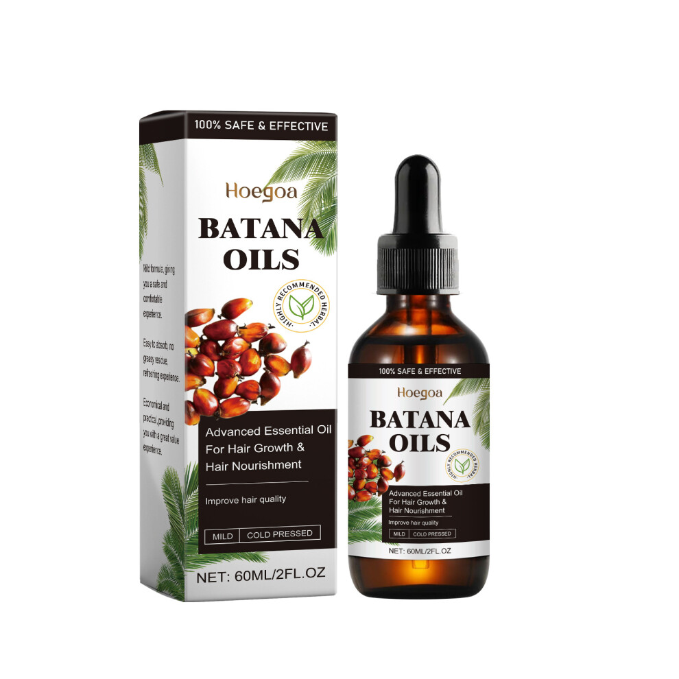 (60ml) Hoegoa Batana Hair Care Oil gently moisturizes and cares for dry, frizzy hair, smoothes and smoothes hair care oil