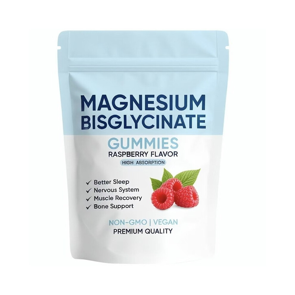 (2PCS) Magnesium Bisglycinate Chew 60 gummies  Daily Sleep Muscle Recovery Bone Support Supplement