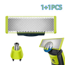 Scheerapparaat met 1 mesje + 1 neushaartrimmer, compatibel met Philips OneBlade vervangingsmesjes.