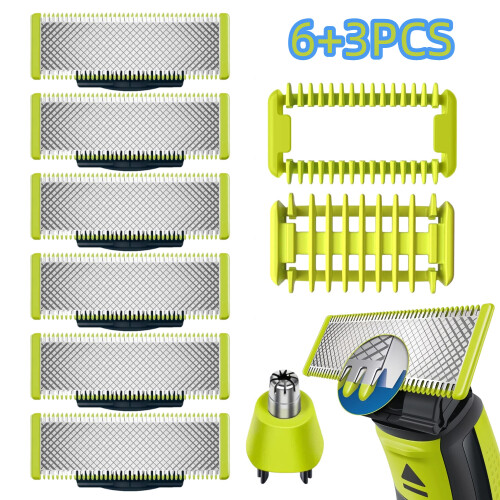 6-blade razor blade pack, compatible with Philips OneBlade replacement blades