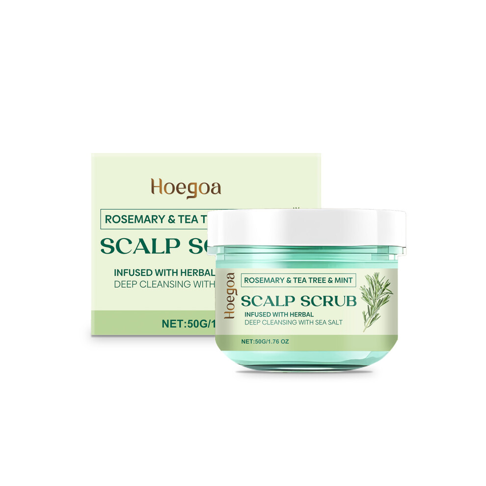 (50G) HOEGOA Rosemary Hair Scrub Gentle Nourishing Hair Scalp Care Cleansing Scrub