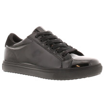 (Black, 2 (Adults')) Miss Riot Girls School Shoes Trainers Twain black UK Size