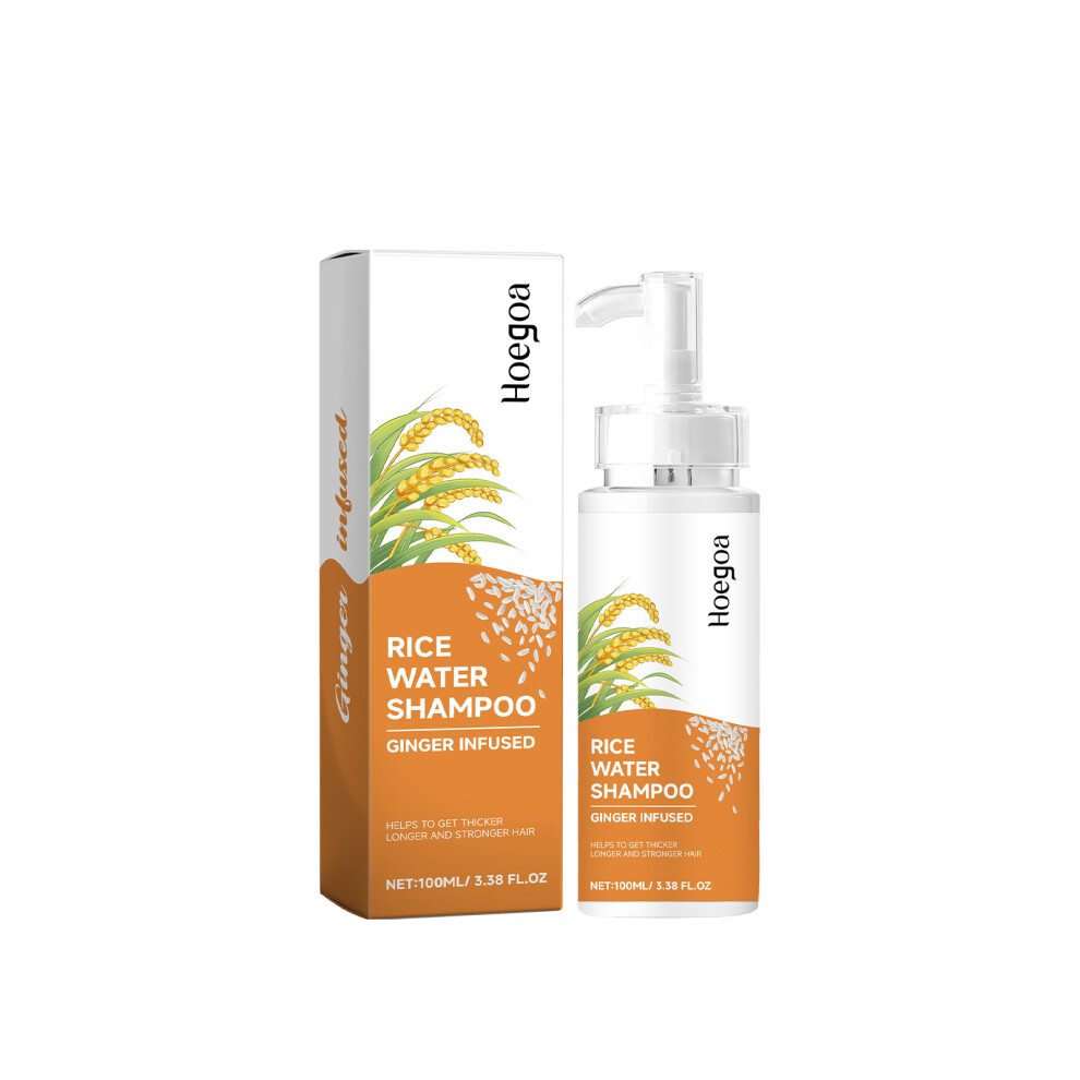 (100ML) HOEGOA Rice Shampoo Rice Essence Shampoo nourishes the scalp, cleanses, nourishes and softens it