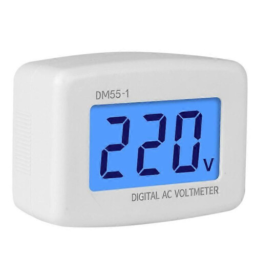 Ψηφιακό βολτόμετρο LCD, ανιχνευτής τάσης, μετρητής AC 110V-220V EU Plug Compact ηλεκτρικό 2