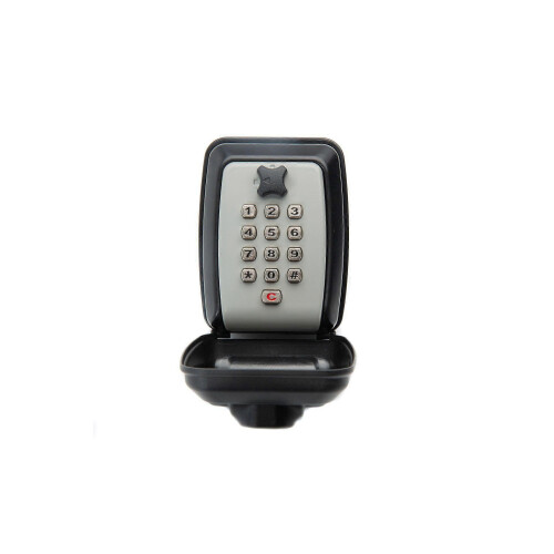 Wall Mounted Key Safe with Push Button Combination, Waterproof Outdoor Key Box, Secure Metal Storage Cabinet