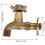 Wall Mounted Vintage Solid Brass Water Tap for Kitchen Sink, Mop Sink and Utility Use 5