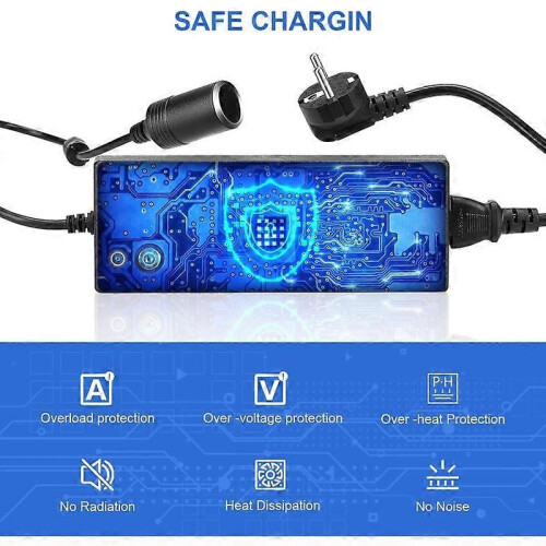 Μετατροπέας ρεύματος AC σε DC 12V 10A 120W, είσοδος 100-240V, μετατροπέας υποδοχής αναπτήρ 2