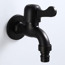 Black Wall Mounted Bathroom Faucet, 304 Stainless Steel Outdoor Water Tap, Quick Release, Durable Garden Sink Fixture