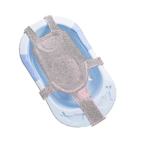 Newborn Bath Mesh Seat for Bathtub, Adjustable Comfortable Non Slip Infant Bath Support, Blue 1