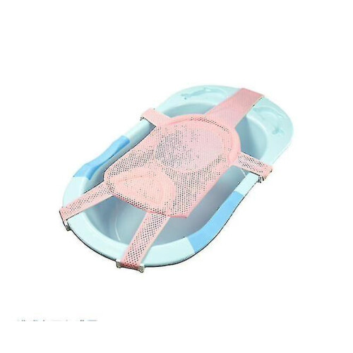 Newborn Bath Mesh Seat for Bathtub, Adjustable Comfortable Non Slip Infant Bath Support, Blue 2