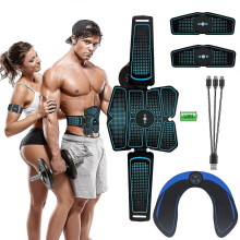 Stimolatore muscolare per la vita, cintura tonificante per addominali per uomo e donna, dispositivo elettronico per l'allenamento del c