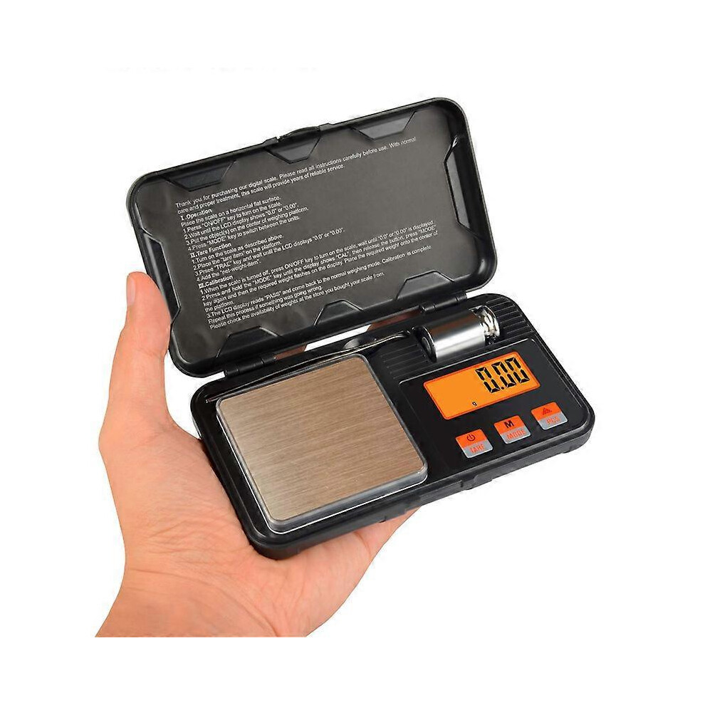 Electronic Digital Pocket Scale 200G 0.01G / 50G 0.001G Mini Precision Milligram Scale With Calibration Weights 6485316112298