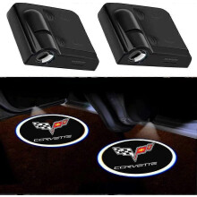 Stück LED-Türprojektoren mit Logo, Willkommensleuchten, Geisterschatteneffekt, weißes Licht für Corvette