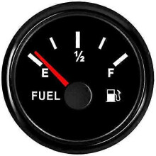 Automotive Digital Oil Level Gauge 52mm, 0-190 Ohm, Red Backlight, IP67 Waterproof, 12V 24V for Motorcycle Car Boat