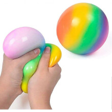 Rekbare, van kleur veranderende sensorische stressbal voor stressverlichting en friemelen, zacht knijpspeeltje