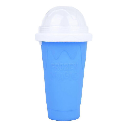 400ml Μπλε φορητό κύπελλο σιλικόνης για smoothies DIY, κύπελλο γρήγορης κατάψυξης γι