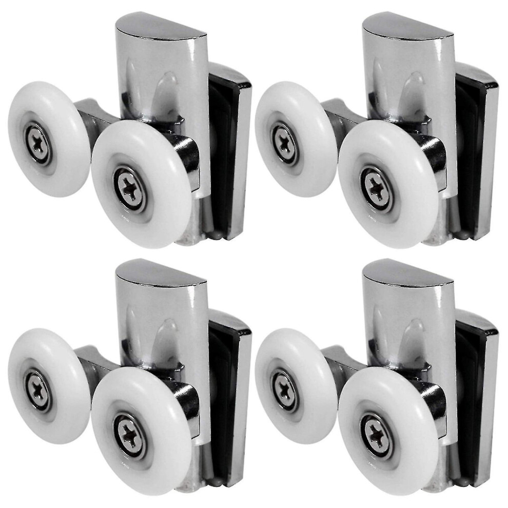4 Pcs Shower Door Rollers 23Mm Heavy Duty Zinc Alloy Wheels For Flat Sliding Doors Smooth Quiet Glide 6485316115633