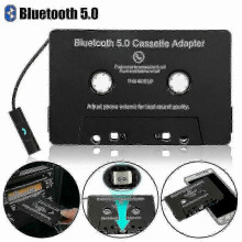 Bluetooth 5.0 Cassette Adapter for Car Audio, Wireless Music Streaming, AUX Receiver for Tape Players
