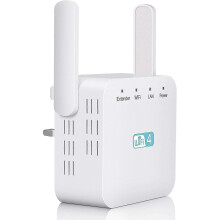 WLAN-Repeater mit 300 Mbit/s, 2,4 GHz Highspeed-WLAN, 2 Antennen, Plug-and-Play-Installation