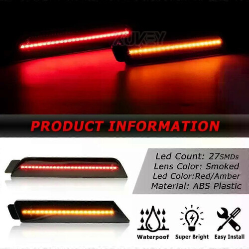 Φως LED με φιμέ κρύσταλλα εμπρός και πίσω προφυλακτήρα, φως πλευρικής σήμανσης 1