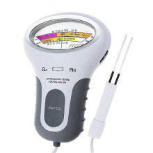2-v-1 pH a chlórmeter na testovanie kvality vody v bazénoch a akváriách, prenosný digitálny tester