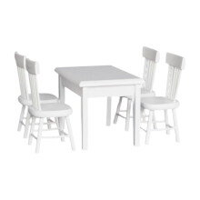 Set di tavolo e sedie in miniatura in scala 1/12 per casa delle bambole, ideale per decorare la stanza e realizzare progetti creativi f