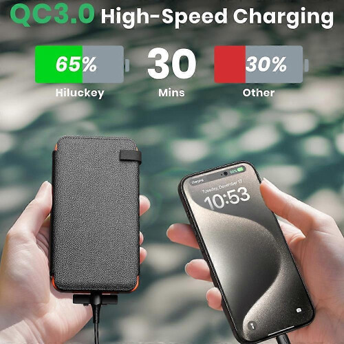 Ηλιακή τράπεζα ενέργειας 25000mAh, γρήγορη φόρτιση QC 3.0, πτυσσόμενος φορητός φορ 1