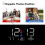 Wireless Charging Alarm Clock with Night Light, Bedside Digital Clock with Snooze, USB Powered, White LED Display, Compa 2