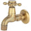 Wall Mounted Vintage Solid Brass Water Tap for Kitchen Sink, Mop Sink and Utility Use 1