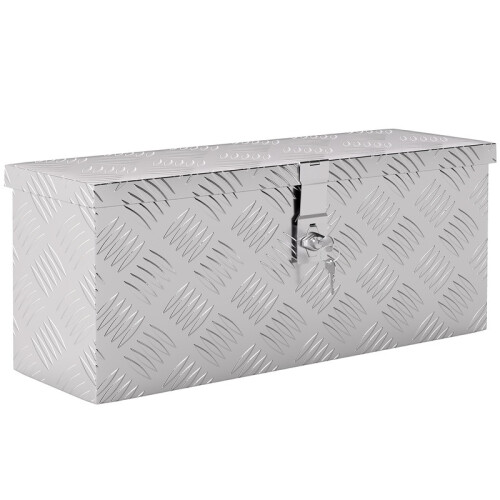 Aluminum Storage Box with Lock and Keys, Tool Equipment Case