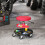 Rolling Workshop Stool with Trays, Adjustable Height 40-51cm, 135kg Capacity 3