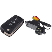 Car Rear View Parking Camera for Tucson Ix35 06-14 with 3 Buttons Flip Remote Key Case for I20 I30