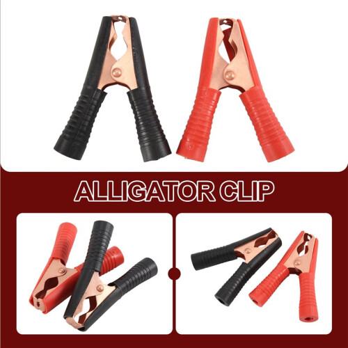Car Alligator Clips Battery Clamps Crocodile Clip 100A Red+Black 1