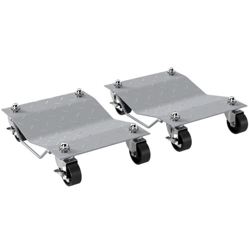 2PCS Trolley Jack Tire Changing Aid with 4 Wheels, Car Lifting Tool 1