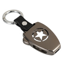 Car Key Chain Case Shell Ring Cover Protector Holder for JK 2008-2017 for Compass 2008-2015 2011-2015, Black