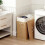 Bamboo Laundry Basket with Lid, 2 Compartments, 100L Storage Hamper 4