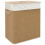 Bamboo Laundry Basket with Lid, 2 Compartments, 100L Storage Hamper 2