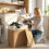 Bamboo Laundry Basket with Lid, 2 Compartments, 100L Storage Hamper 3