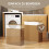 Bamboo Laundry Basket with Lid, 2 Compartments, 100L Storage Hamper 8